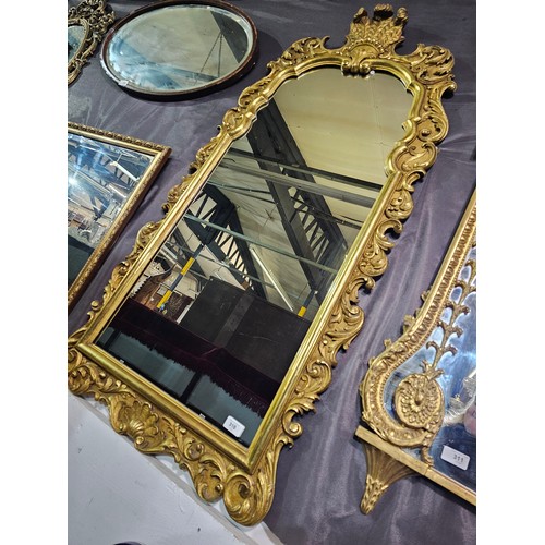 310 - Stunning very large antique hall mirror, large wooden gilt frame*