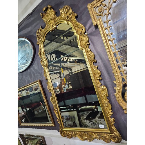 310 - Stunning very large antique hall mirror, large wooden gilt frame*