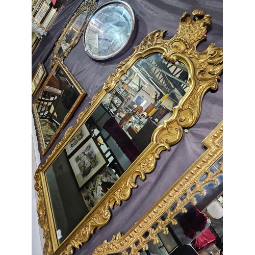 310 - Stunning very large antique hall mirror, large wooden gilt frame*