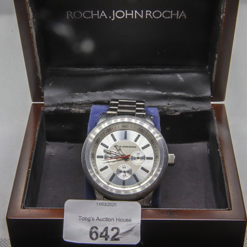 642 - Rocha John Rocha boxed Gent's watch