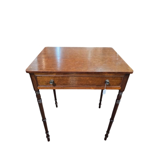 355 - Antique Regency side table with drawer 59cm 44cm 76cm high