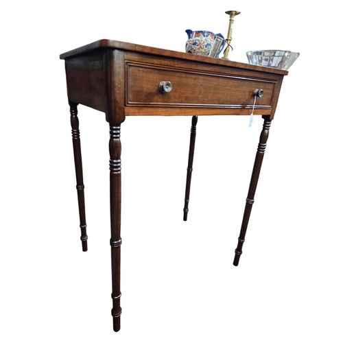 355 - Antique Regency side table with drawer 59cm 44cm 76cm high