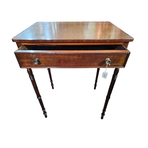 356 - Antique Regency side table with drawer 59cm 44cm 76cm high