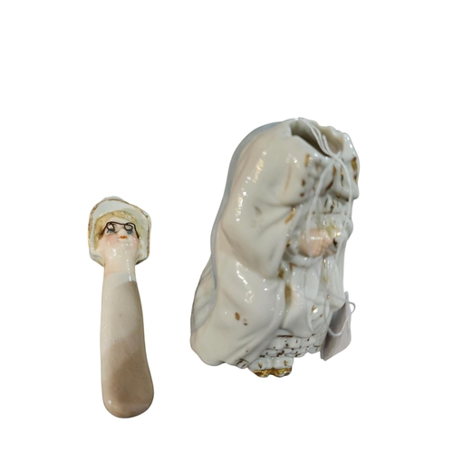 357 - German porcelain figurine of 'nodding lady'