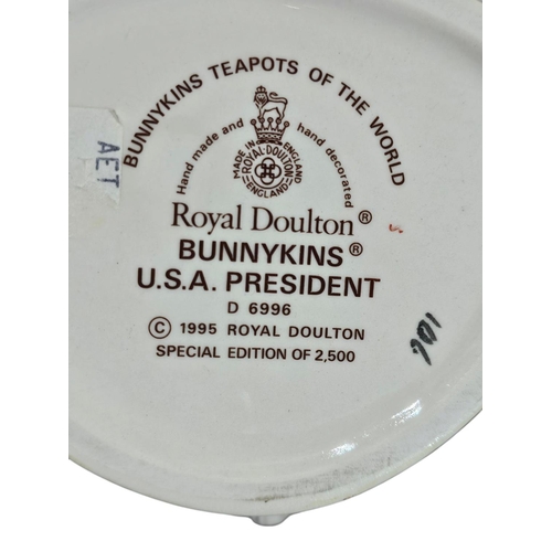 365 - 3 Royal Doulton Bunnykins tea pots