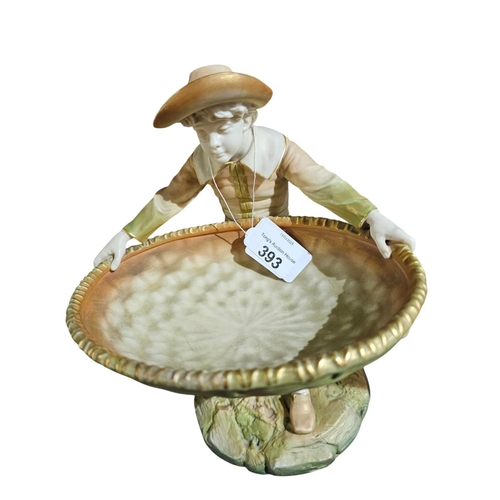 393 - Antique Royal Worcester porcelain figural compote