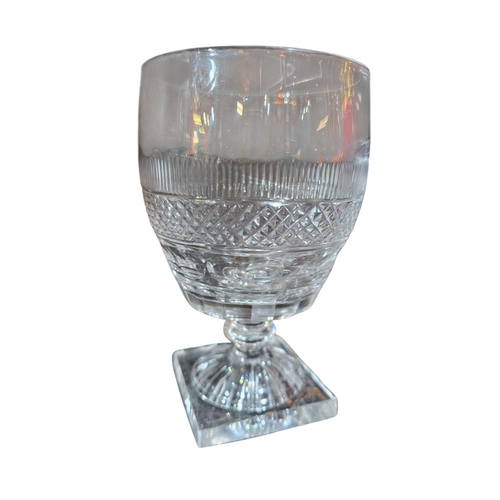 403 - Collection of 4 Edinburgh Crystal glasses  including a rare English Irish cut glass footed water/ wi... 