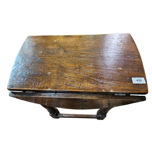 432 - Miniature Georgian small drop leaf table