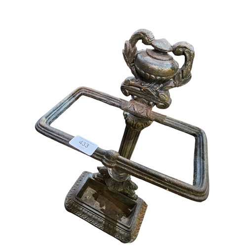 433 - Cast iron antique stick stand