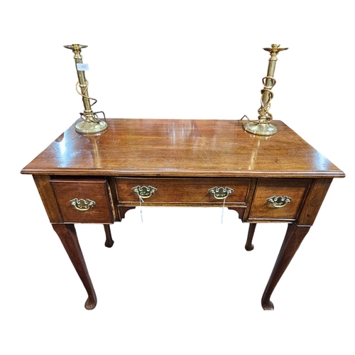 439 - 18th century Georgian Oak lowboy with 3 drawers