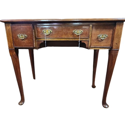 439 - 18th century Georgian Oak lowboy with 3 drawers