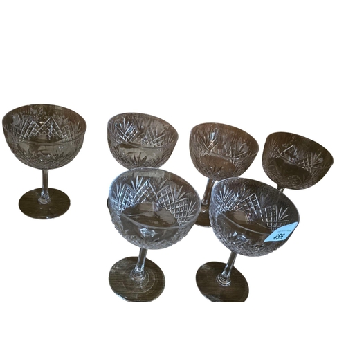 456 - Finest 24% lead Crystal champagne glasses 6 in total