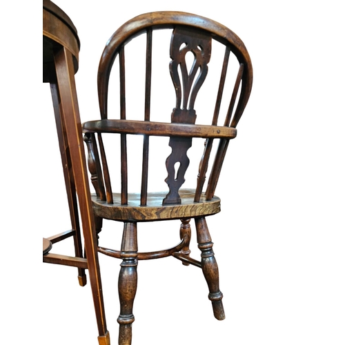 469 - Victorian Yew wood Child's Windsor chair