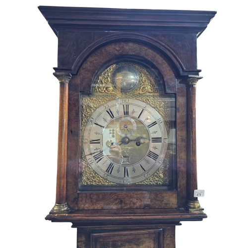 479 - Stunning 1830s long case clock 8 day movement by Hawkins st Edmunds Bury