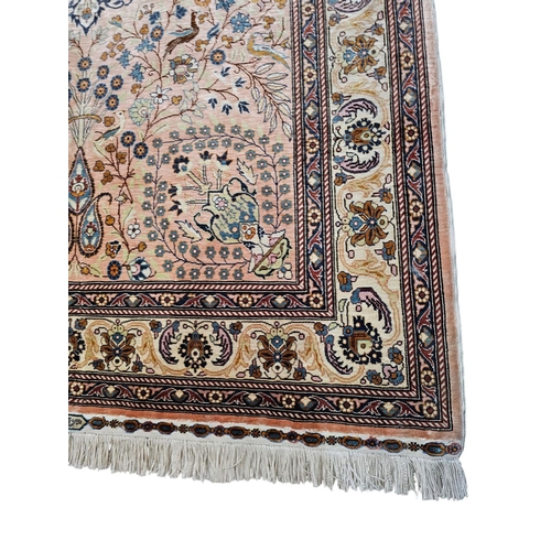 711 - Fine Persian Qum rug Kashmir silk 45