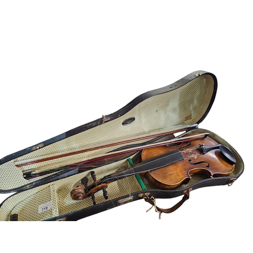 719 - Rushworth & Dreaper of Liverpool & Chester 1/2 size cased violin  24