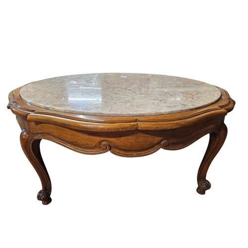 734 - Regency large round central low table with large marble top stunning condition