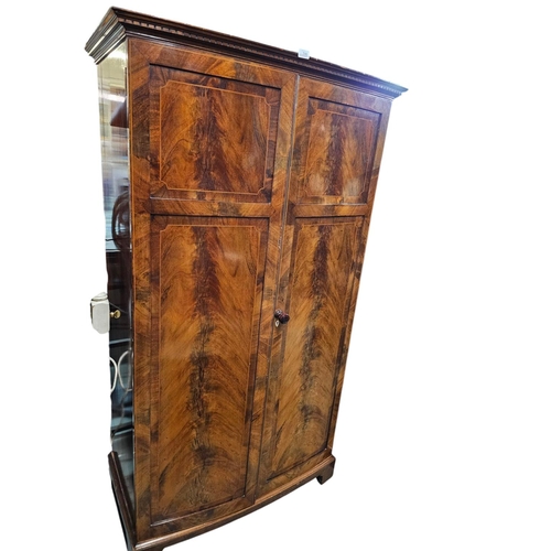 740 - Stunning large mahogany full sized wardrobe