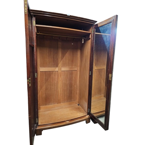 740 - Stunning large mahogany full sized wardrobe