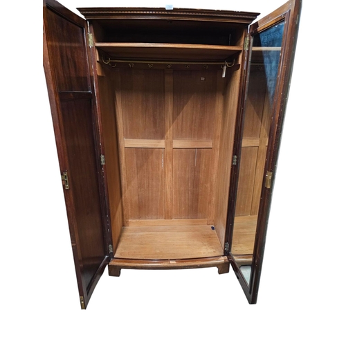 740 - Stunning large mahogany full sized wardrobe