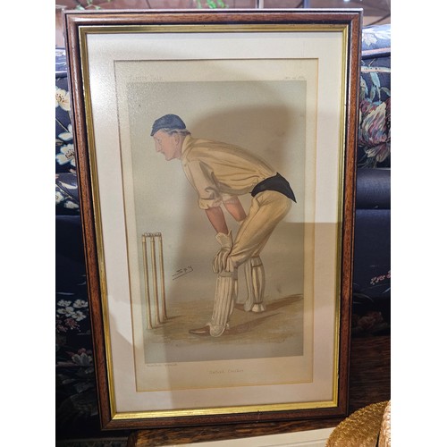 261 - Collection of cricket ephemera including  original Chromolithograph Pictures by 