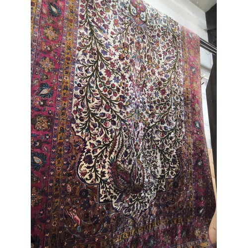 748 - 19th Century Kashan Mothashem Silk Rug 220CM X 122CM