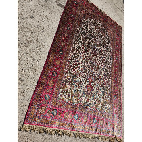 748 - 19th Century Kashan Mothashem Silk Rug 220CM X 122CM