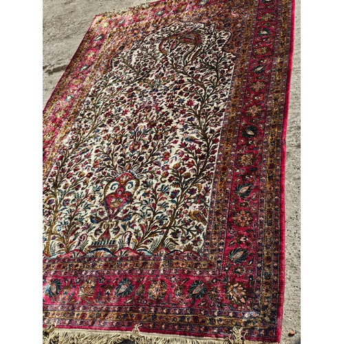 748 - 19th Century Kashan Mothashem Silk Rug 220CM X 122CM