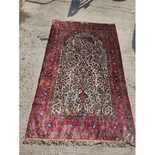 748 - 19th Century Kashan Mothashem Silk Rug 220CM X 122CM