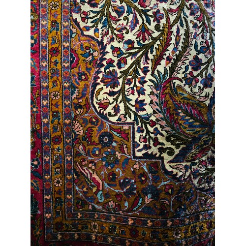 748 - 19th Century Kashan Mothashem Silk Rug 220CM X 122CM