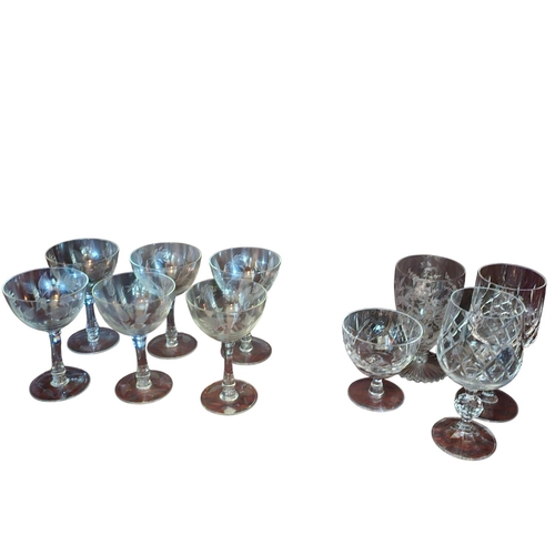 464 - Collection of Vintage champagne glasses and others