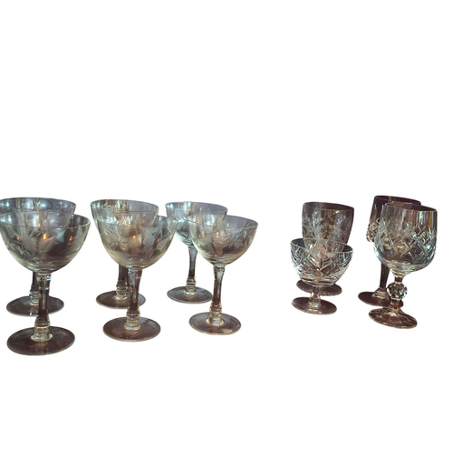 464 - Collection of Vintage champagne glasses and others