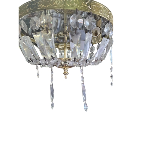 762A - Smaller central ceiling light with crystal droplets  to match 762