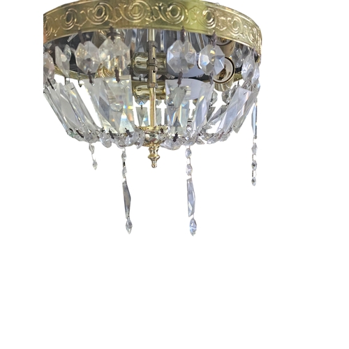 762A - Smaller central ceiling light with crystal droplets  to match 762