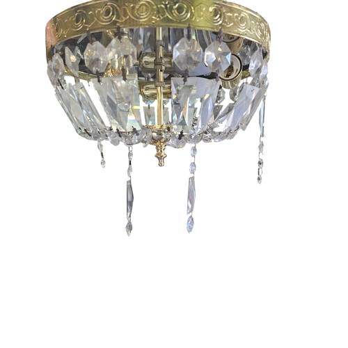 762A - Smaller central ceiling light with crystal droplets  to match 762