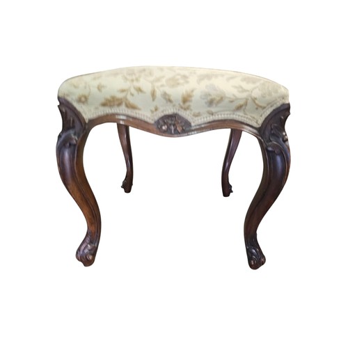 781 - Outstanding quality Victorian carved wooden stool