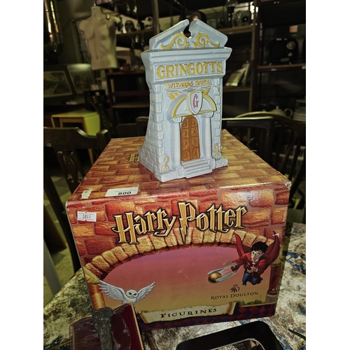 800 - Harry Potter Royal Doulton Gringotts Bank figurine standing approx 18cm tall. In original box