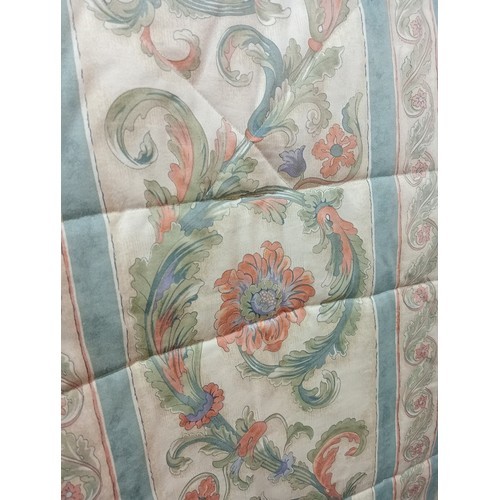 786 - Large collection of quality floral and blue curtains and drapes and  Quality king size quilted flora... 