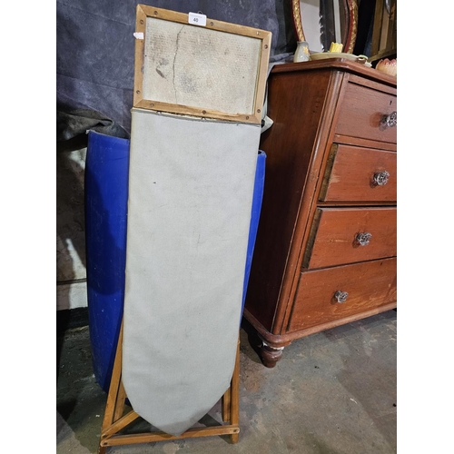 40 - Vintage old wooden ironing board
