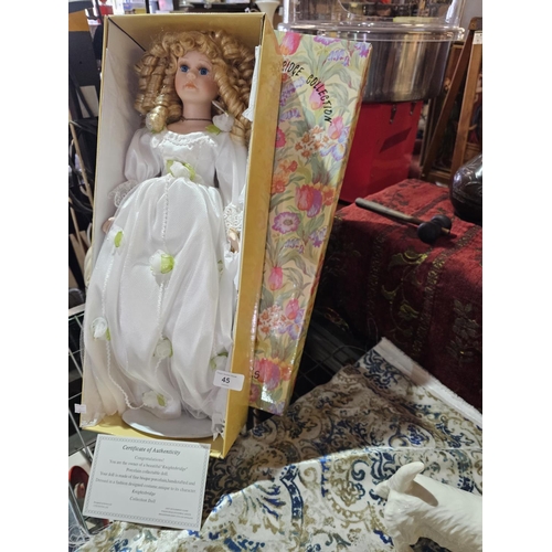 45 - Bianca 06-5411 the Knightsbridge collection porcelain doll