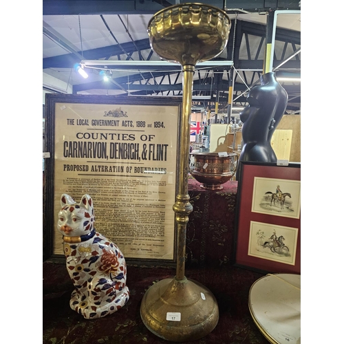 17 - brass floor standing large stand
