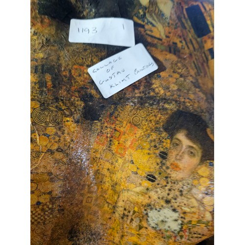 32 - Decoupaged  Mannequin Collage of Gustav Klimt painting Fabulous Decorators piece