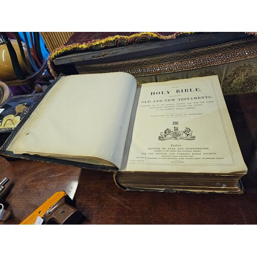 35 - Vintage Black Leather Bound Bible
