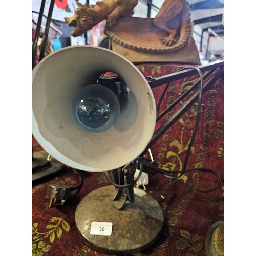 36 - Vintage Angle poise metal lamp