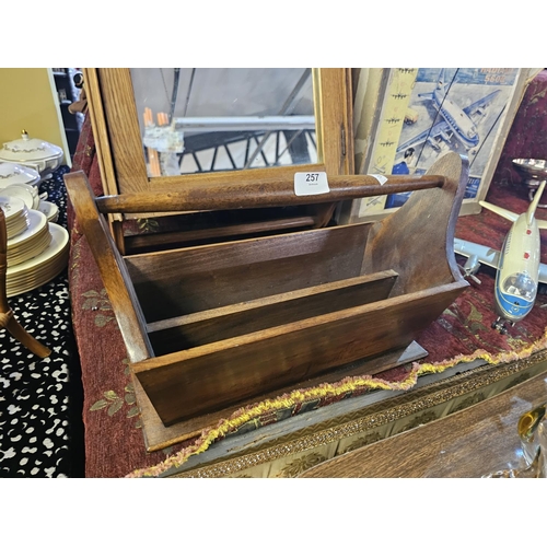 Lovely oak scratch built magazine rack