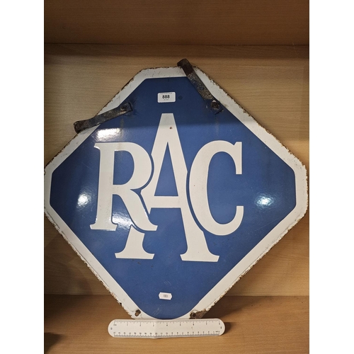 Vintage 1930's double sided RAC enamel sign, great condition, 55 x55 cm