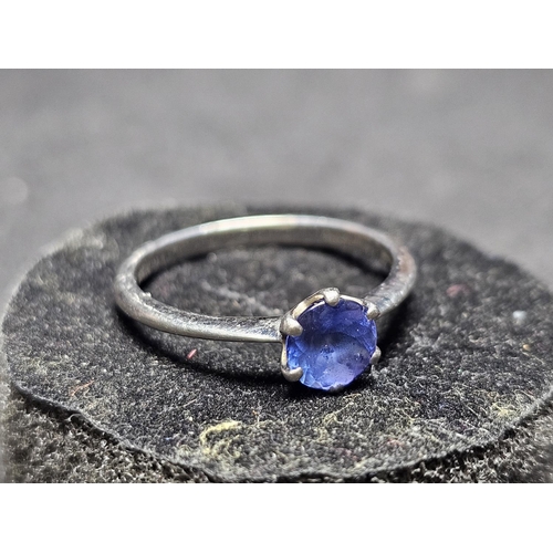 950 Platinum ring with Tanzanite A1 stone size P