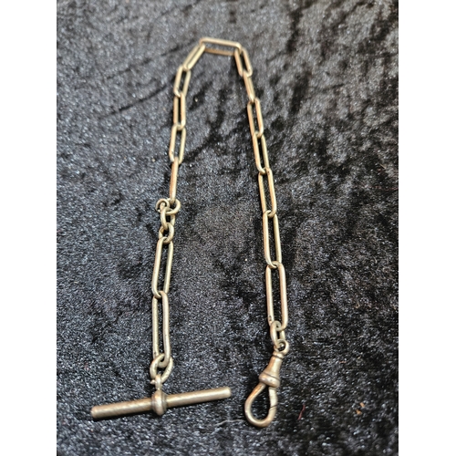 Genuine Silver hallmarked Victorian gents silver pocket watch chain ...
