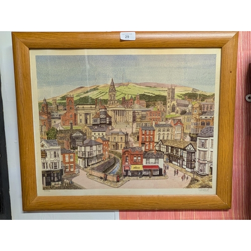 29 - Framed and signed limited edition print of Bolton by artist Martin Stuart Moore