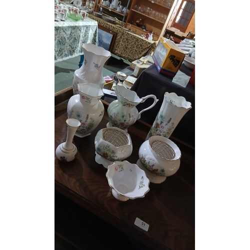 52 - collection of fine bone china Aynsley China, Wild Tudor and Cottage Garden.
